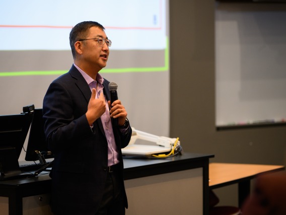 Dr. Yong Liu addresses the audience
