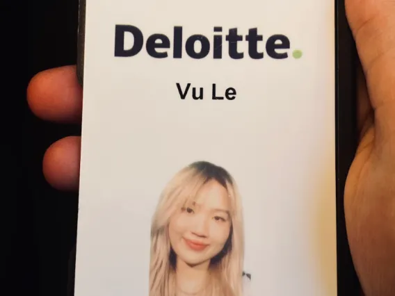 woman name tag