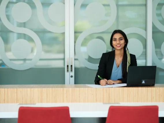 Student Sitting at Table