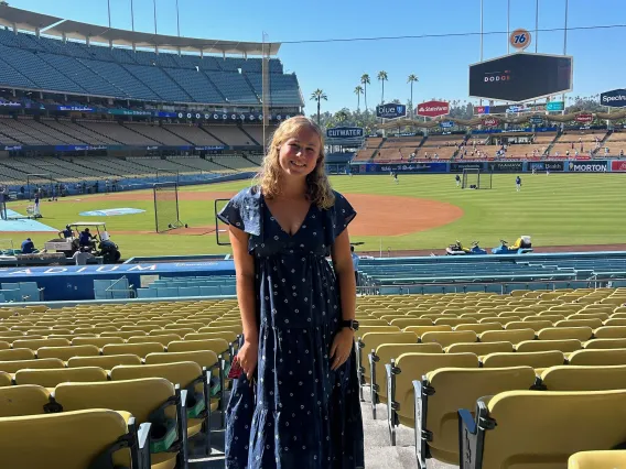 woman at sports game