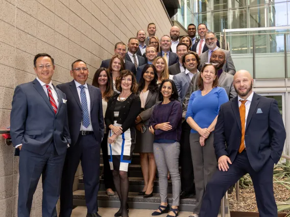 Professionals gather for a group photo