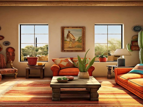 Southwest styled living room
