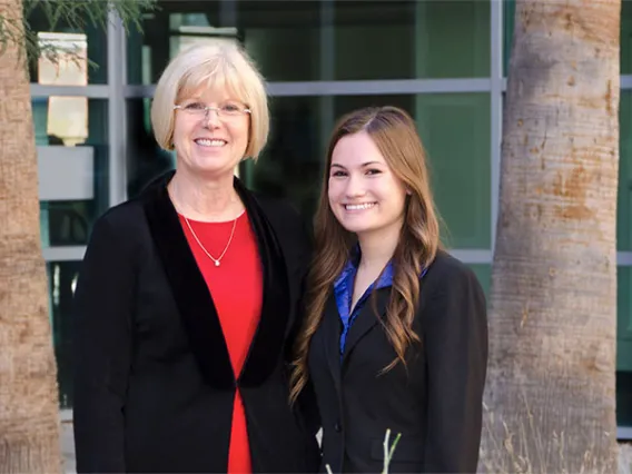 Lydia Buchanan and Hannah McBride