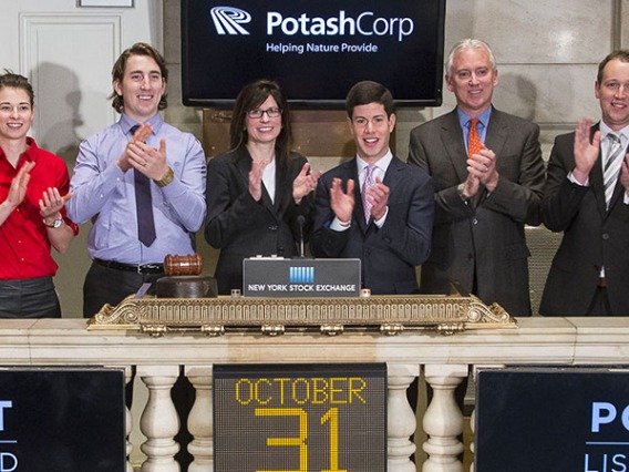 Ian Glasner with PotashCorp at NYSE