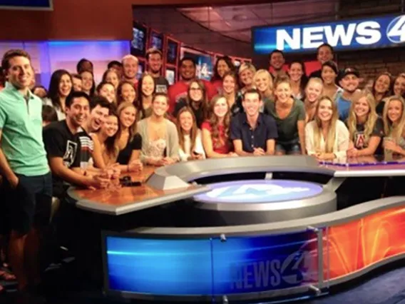 Eller students at KVOA News 4 studio