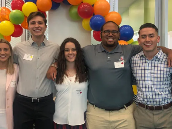 Student attendees of LGBTQ+ Breakfast