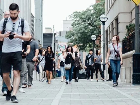 People walking in the city