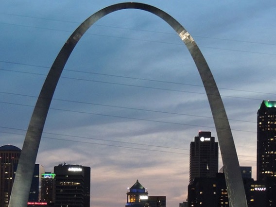 St. Louis skyline with arch