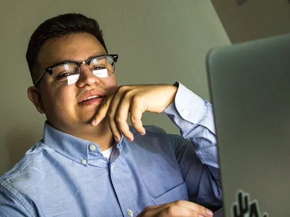 Eller student with laptop