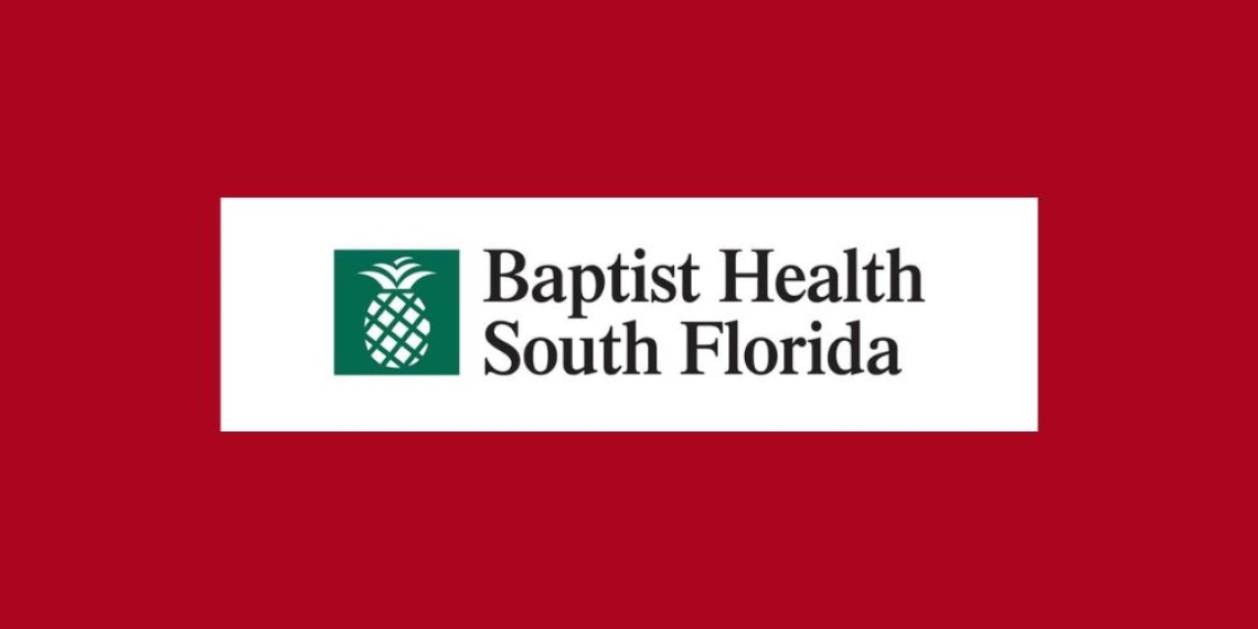 Baptist Health South Florida Logo featuring a green pineapple.