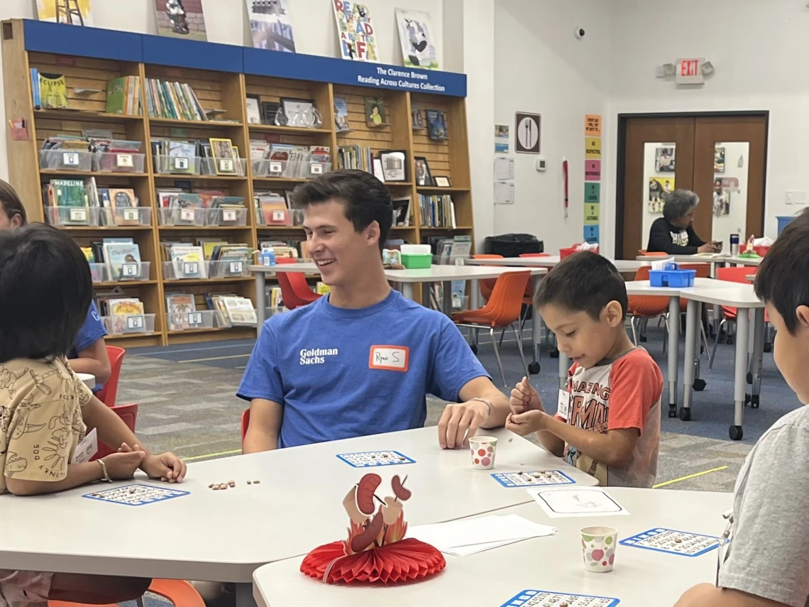 boy making art with kids