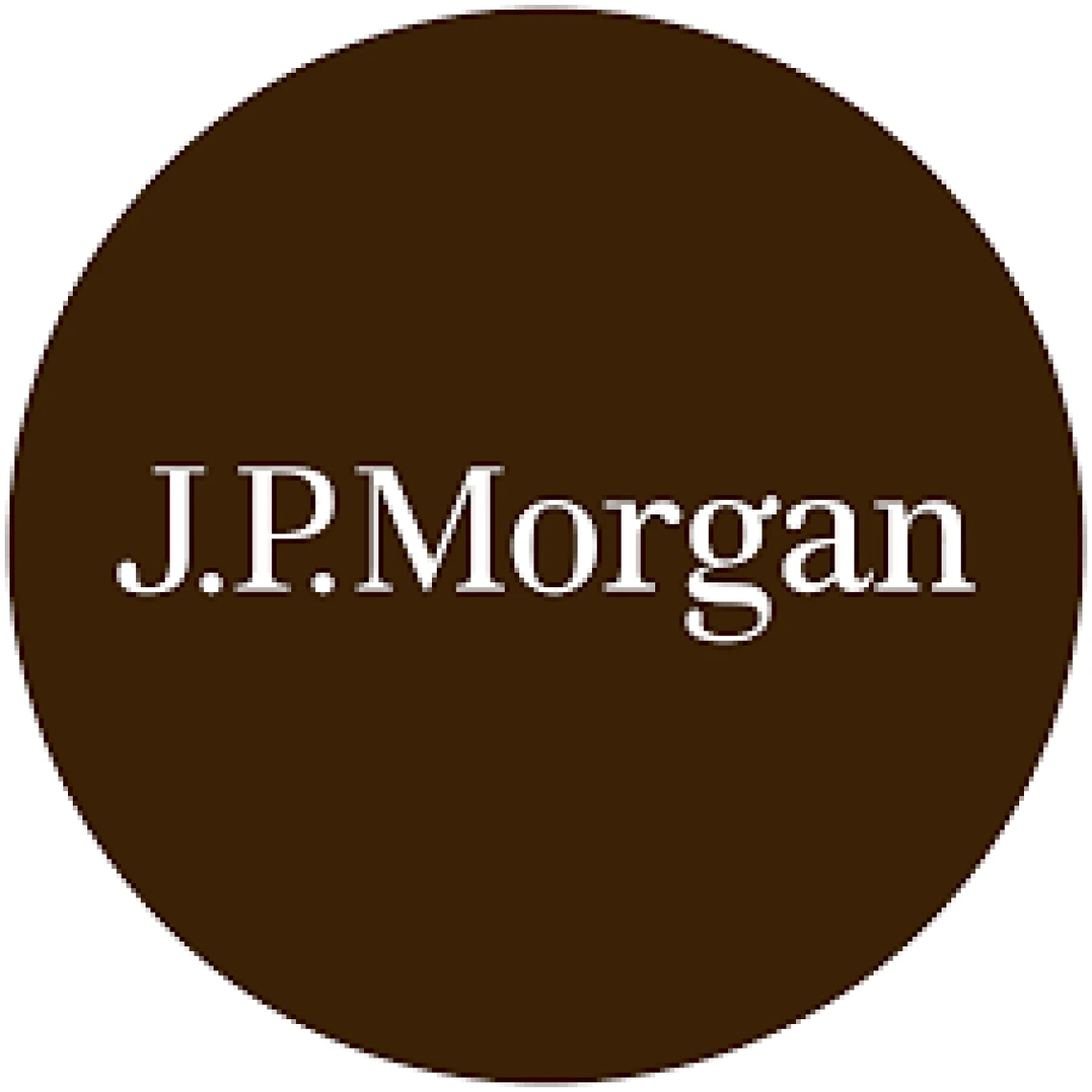 JPMorgan in a brown circle