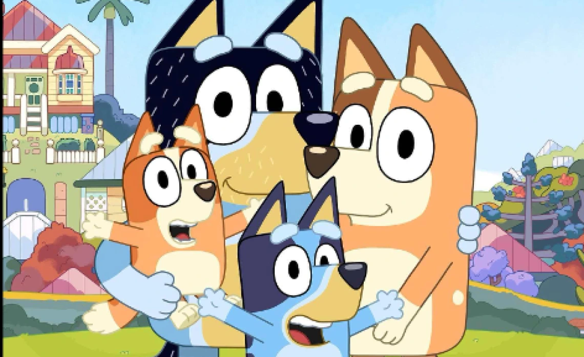 Family of cartoon dogs