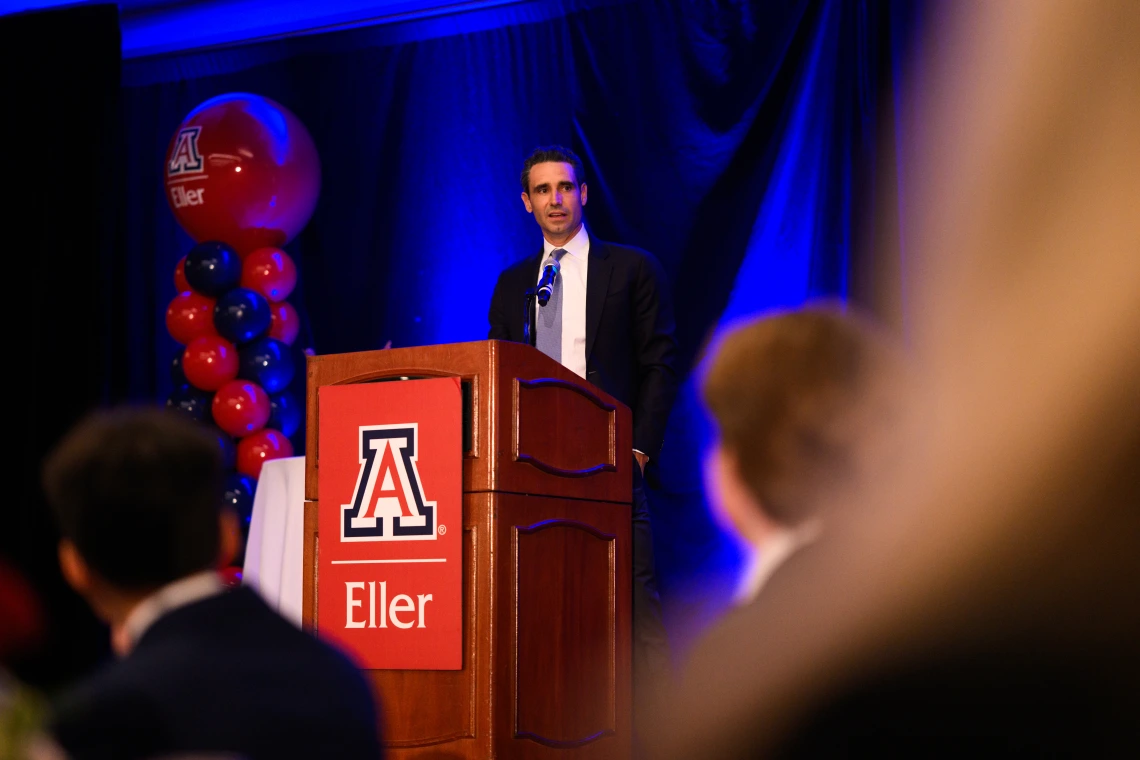 Ernie Garcia addresses Executive of the Year luncheon crowd