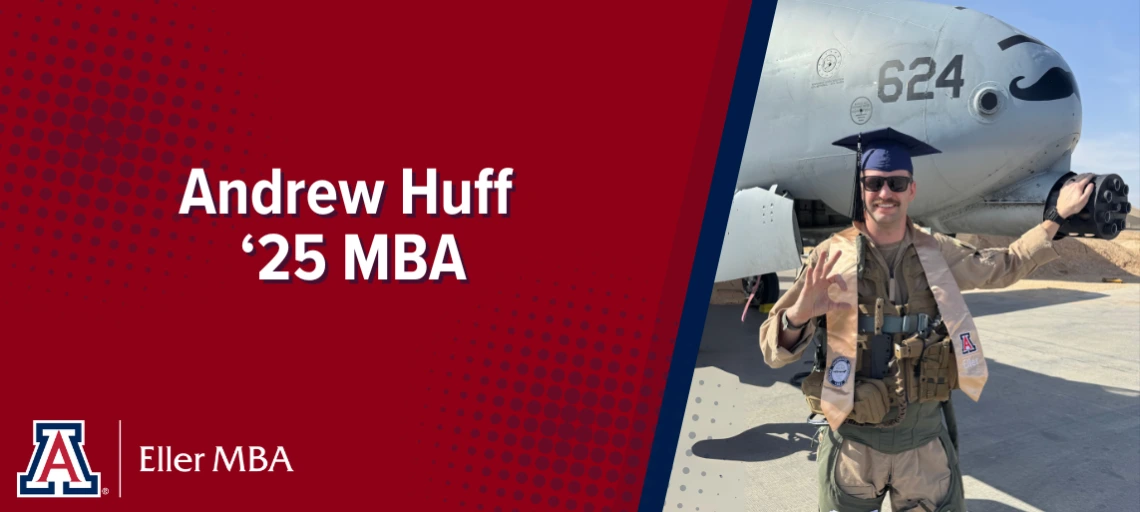 Andrew Huff and a plane