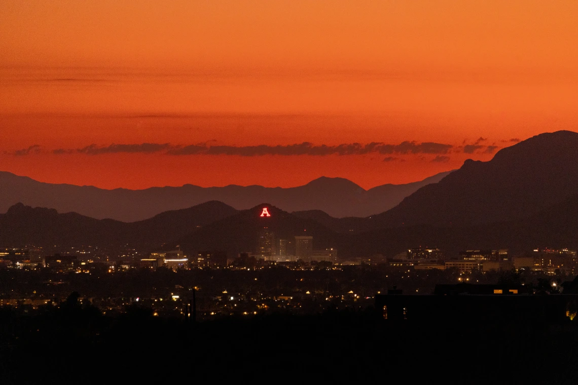 Lighting of A mountain