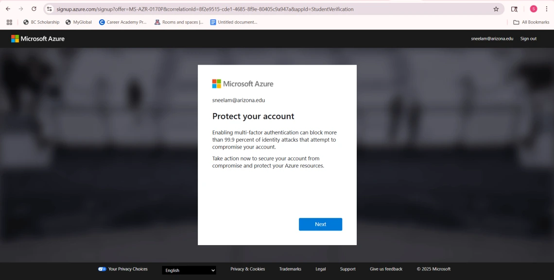 Image of Microsoft Authenticator app setup prompt. 