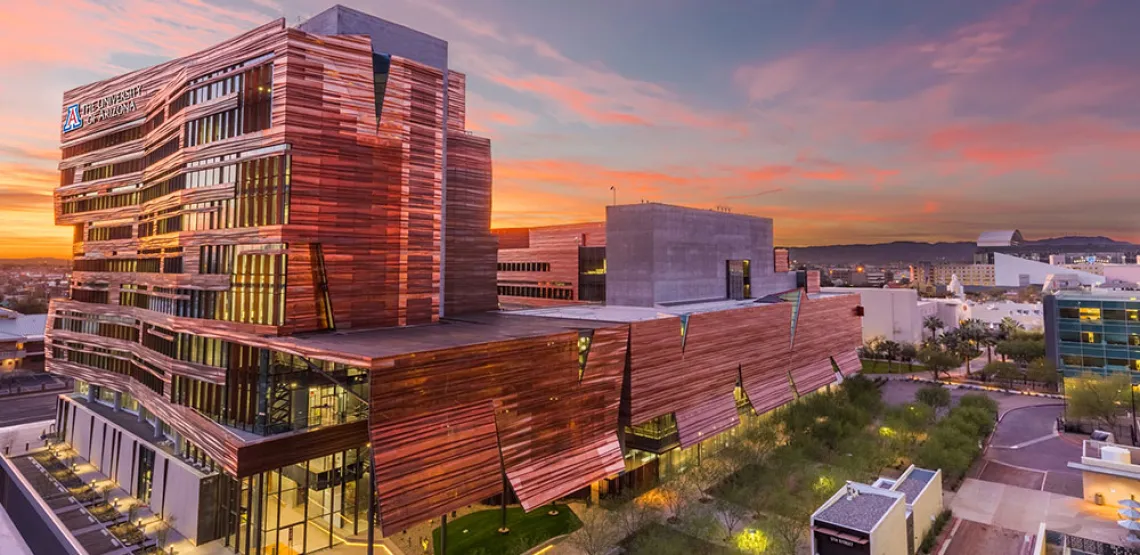 University of Arizona downtown Phoenix campus at evening