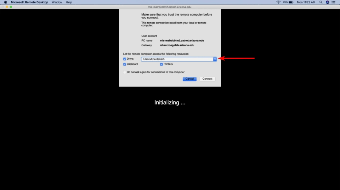 Select a directory to be mapped from your local computer. Select a directory to be mapped from your local computer.