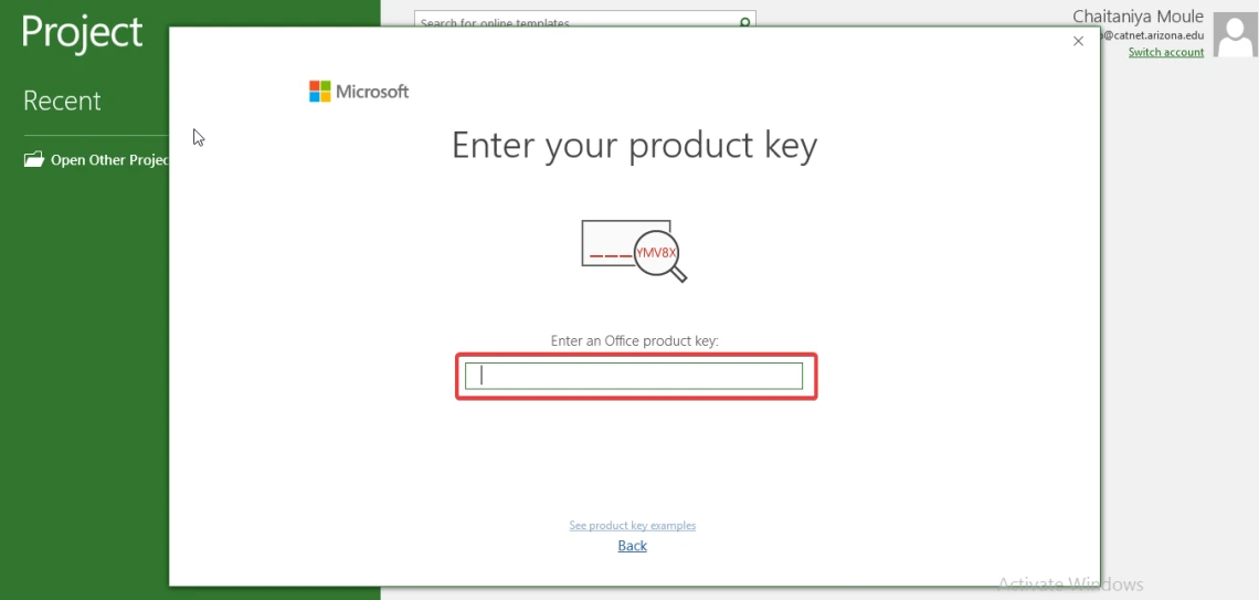 enter the key enter the key