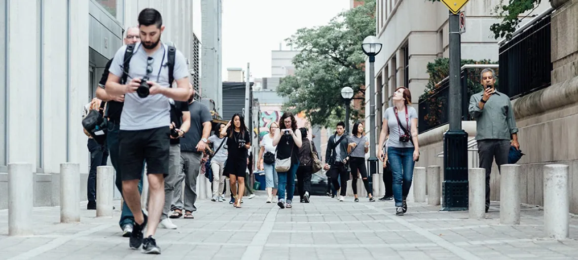 People walking in the city