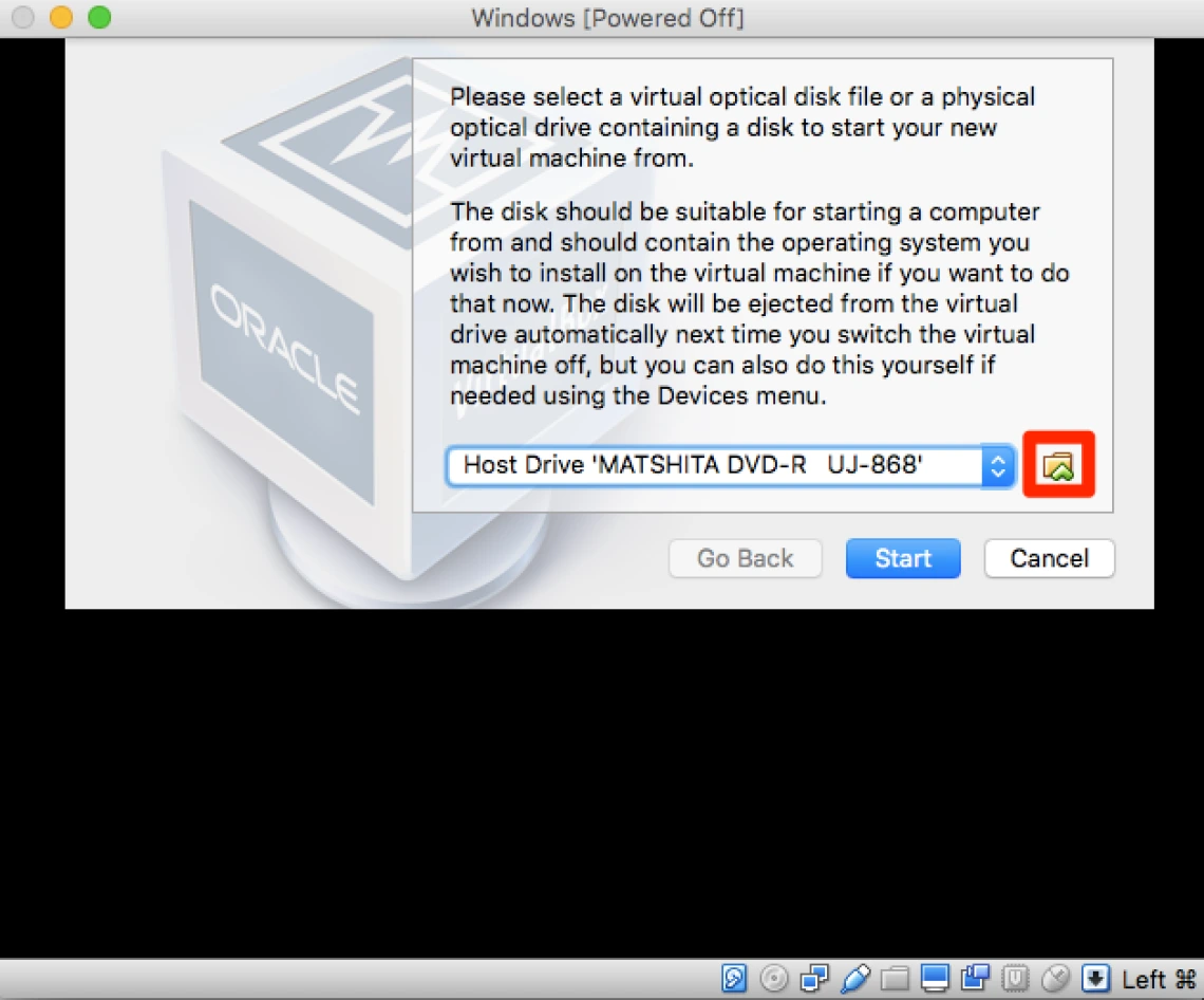 select disk image select disk image