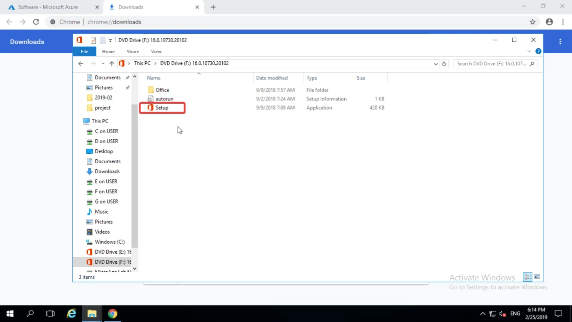 click on setup click on setup
