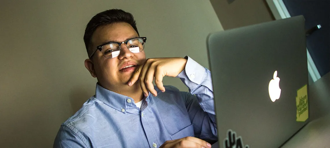 Eller student with laptop