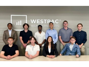 Westpac Wealth Partners Interns at a boardroom table