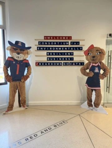 Wilbur and Wilma welcome guests to the 2025 CERB Symposium