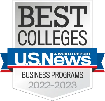 US News Best Colleges Business Programs 2022 badge