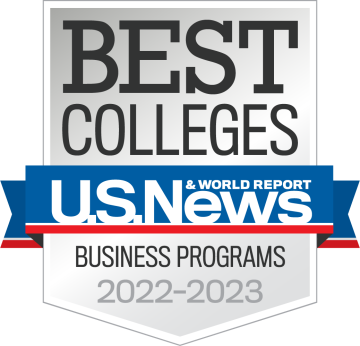US News Best Colleges Business Programs 2022 badge