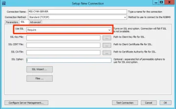 Select SSL as Require