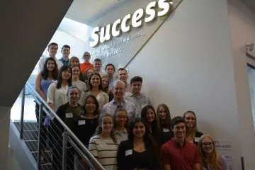 Terry Lundgren with undergraduate students