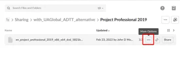 On the UA@Box folder, click on the 3-dot context menu of the file you'd like to download. On the UA@Box folder, click on the 3-dot context menu of the file you'd like to download.