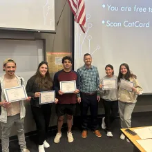 A group of students and their professor