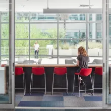 mcclelland hall student informatio session red chair