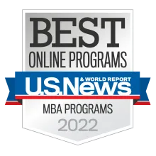 US News Best Online Programs 2022 badge