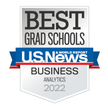 US News Best Grad Schools Business Analytics 2022 badge