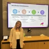 girl in front of powerpoint