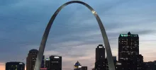 St. Louis skyline with arch